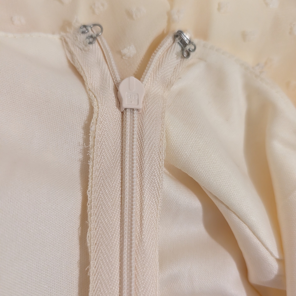 Lulu's Be a Dear Cream Swiss Dot Tie -front Skate Dress Size S - Picture 9 of 15